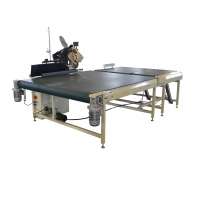 Auto flipping mattress tape edge sewing automatic trimming seamer sealing machine